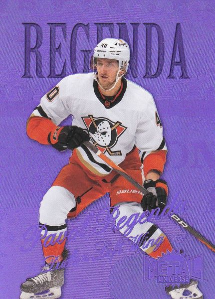 insert RC karta PAVOL REGENDA 22-23 Metal Universe 98-99 Retro Rookie Purple Spectrum FX /199